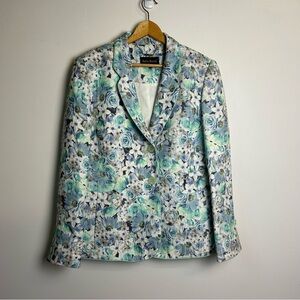Bella Bicchi Floral Blazer Size 46-12 Summer office  Work Career Old Money